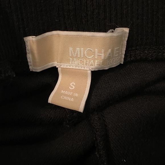 Michael Kors Black Velvet Drawstring Pants - Picture 2 of 5